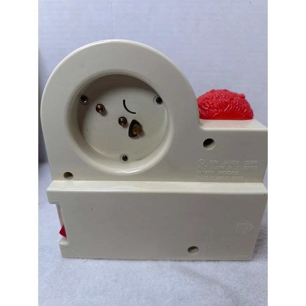 VTG 1974 Janex Raggedy Ann & Andy Talking Alarm Clock w Orig Box Ticks NO Talk